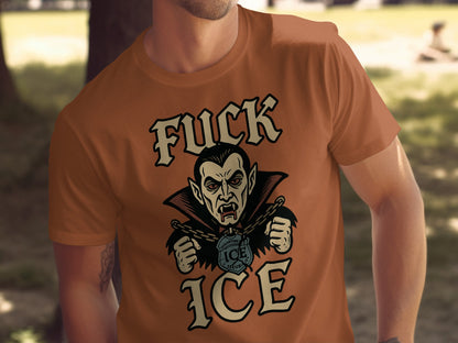 Fuck Ice Vampire Graphic T-shirt Halloween Shirt product type