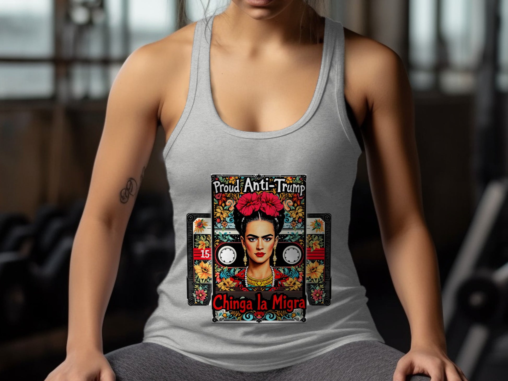 Proud Anti-Trump Chinga la Migra Tank Top