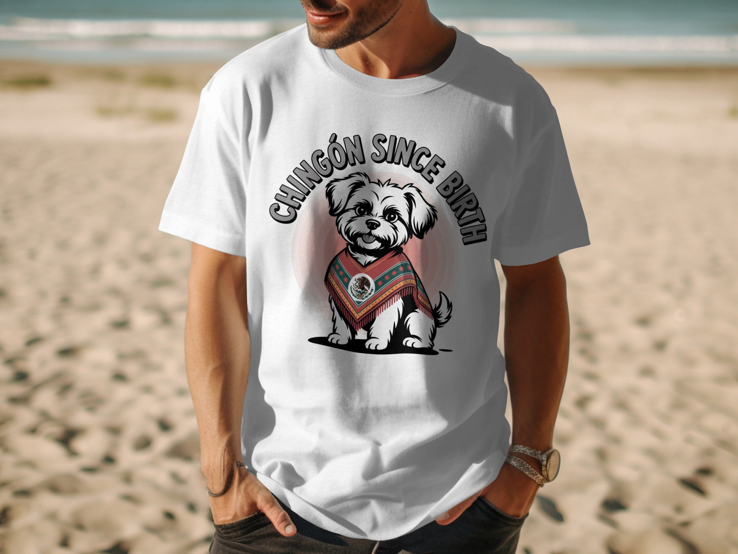 Chingón Since Birth Dog With Poncho Design Shirt product