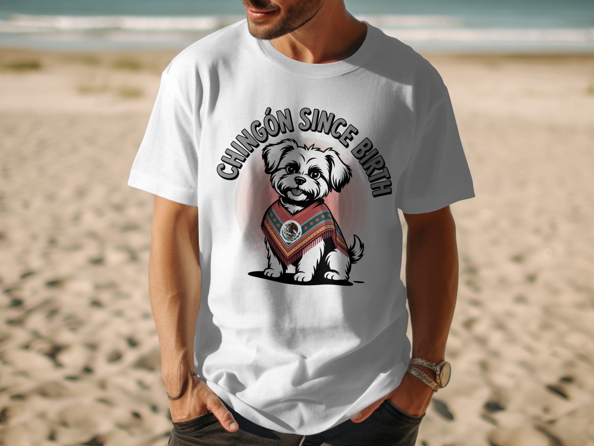 Chingón Since Birth Dog With Poncho Design Shirt product
