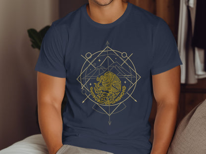 Geometric Eagle Design on Classic Blue Shirt product type