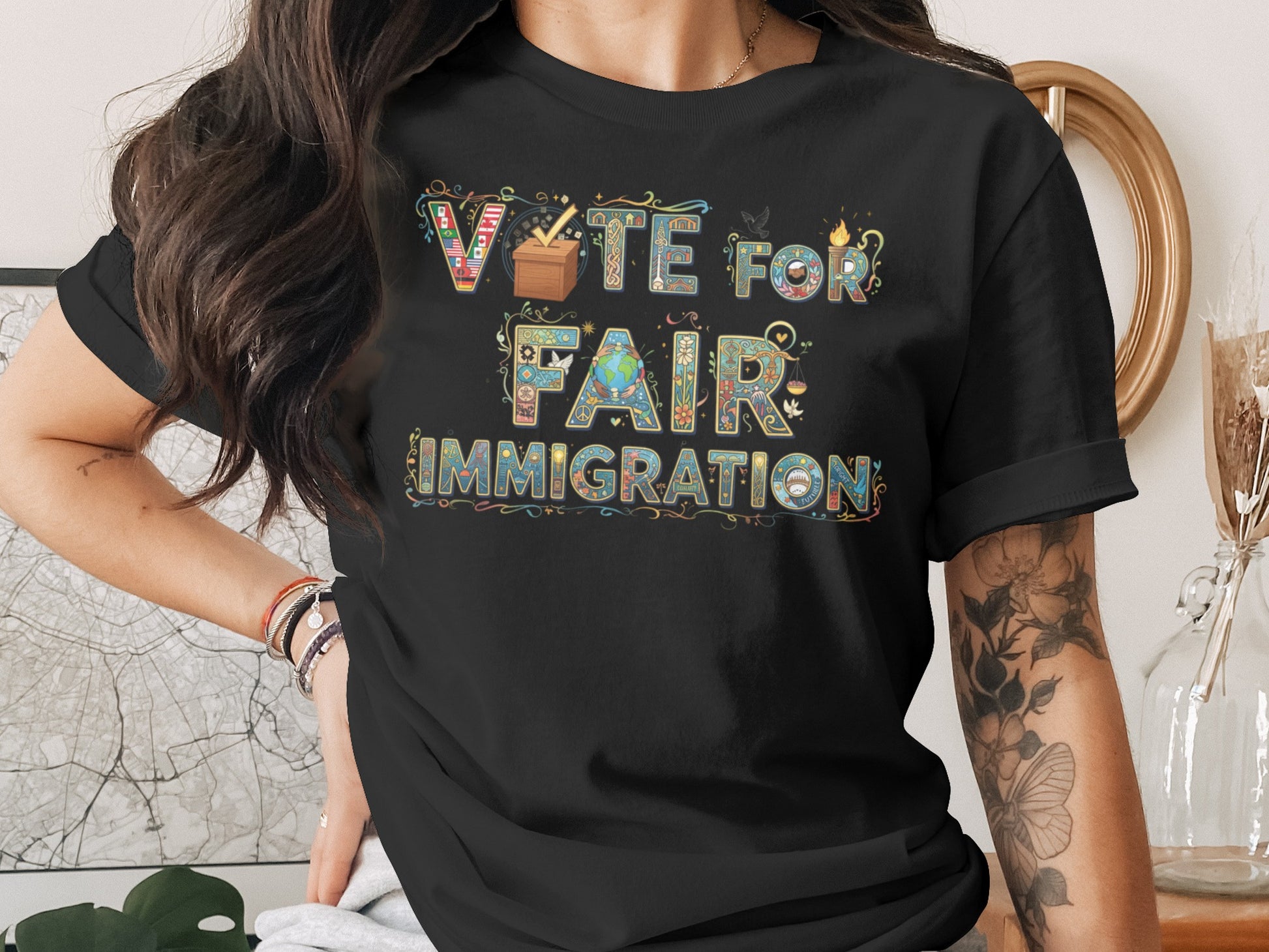 Vote For Fair Immigration Graphic T-Shirt