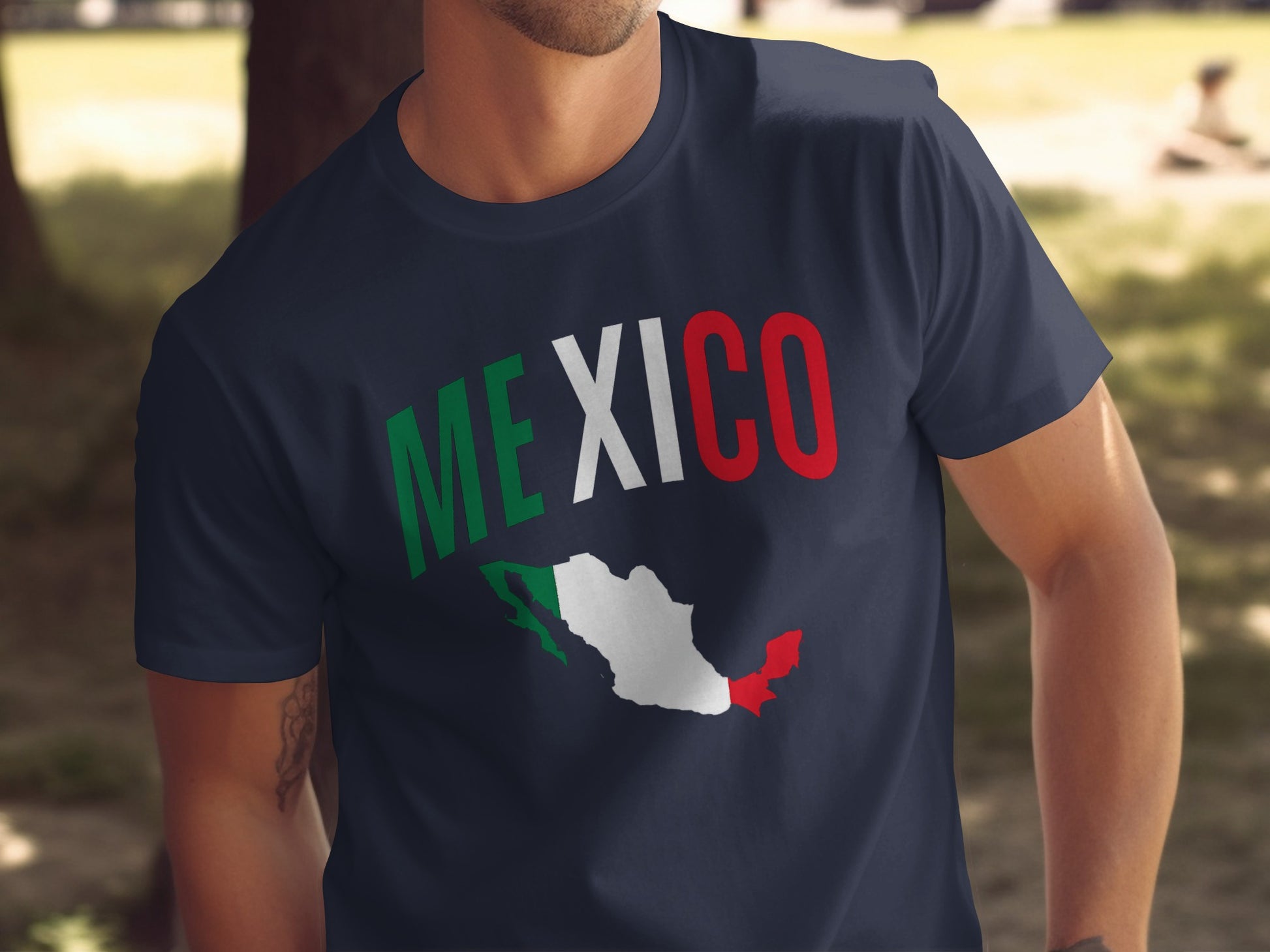 Mexico Map Flag Colors Graphic T-Shirt product type
