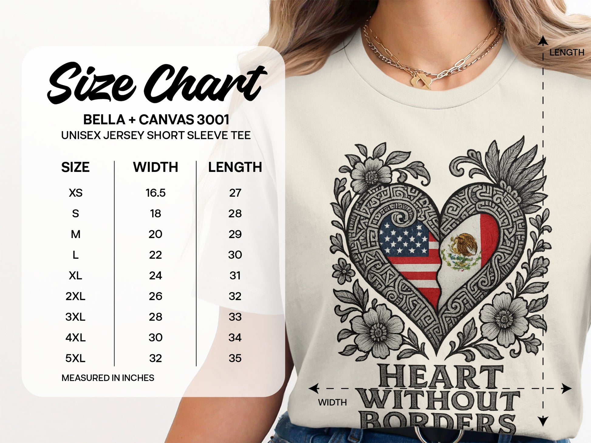 Heart Without Borders Graphic Unisex Tee Shirt