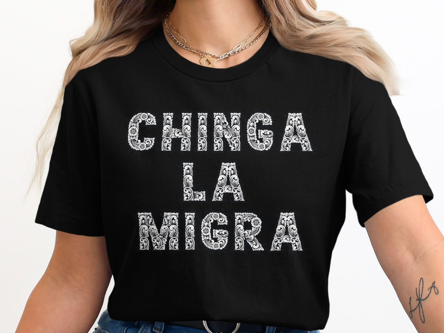 Chinga La Migra Statement Tee Bold Graphic Product