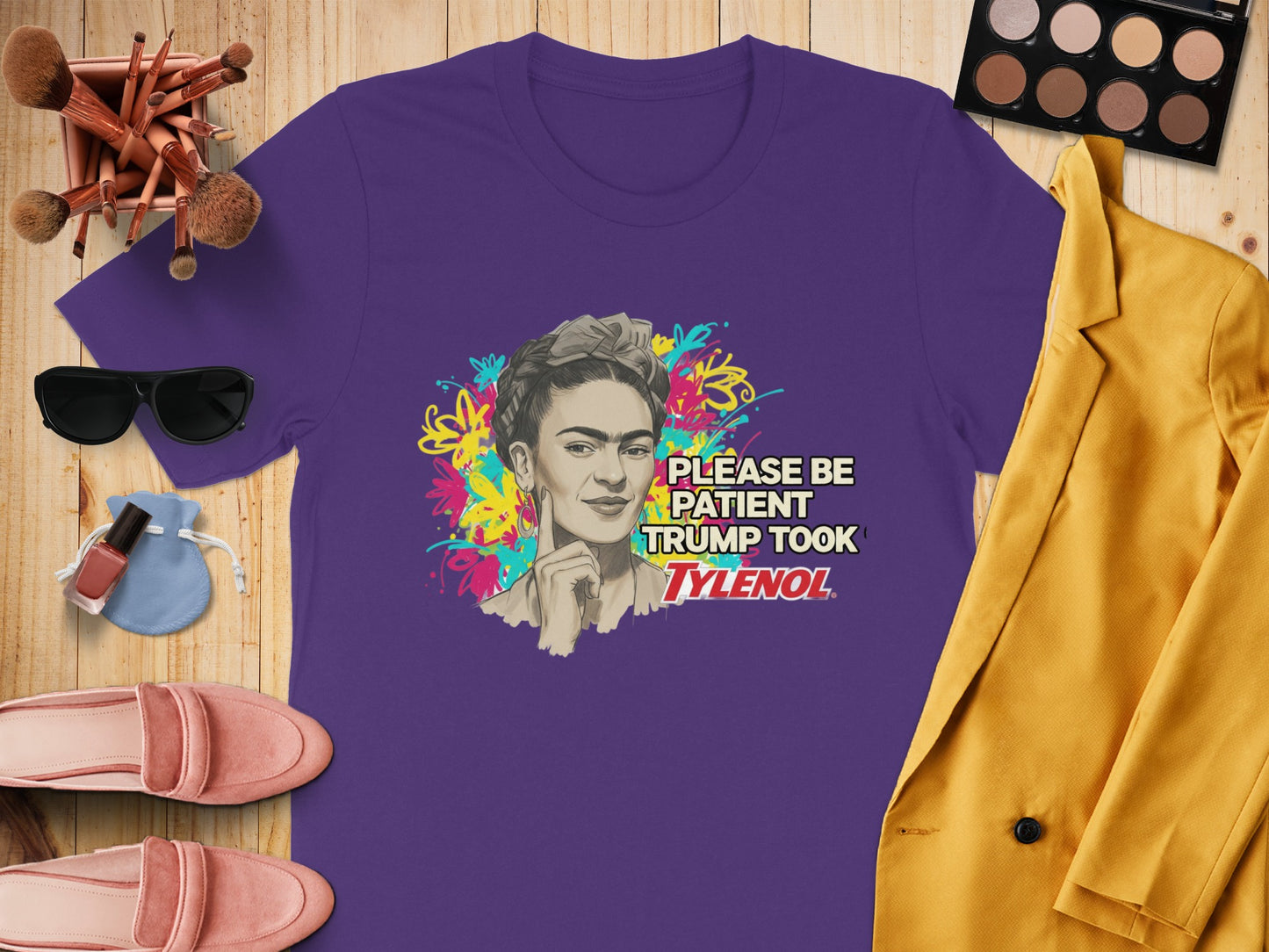 PLEASE BE PATIENT TRUMP TOOK TYLONEL printed t-shirt