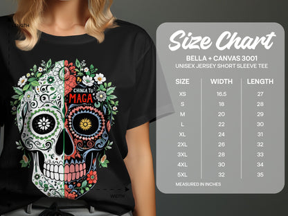 Floral Sugar Skull Design Unisex Jersey Short Sleeve Tee product