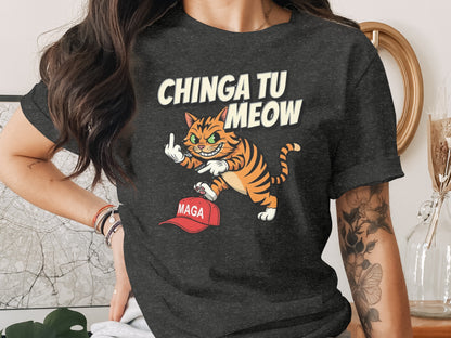 CHINGA TU MEOW Tiger Middle Finger MAGA Cap product type