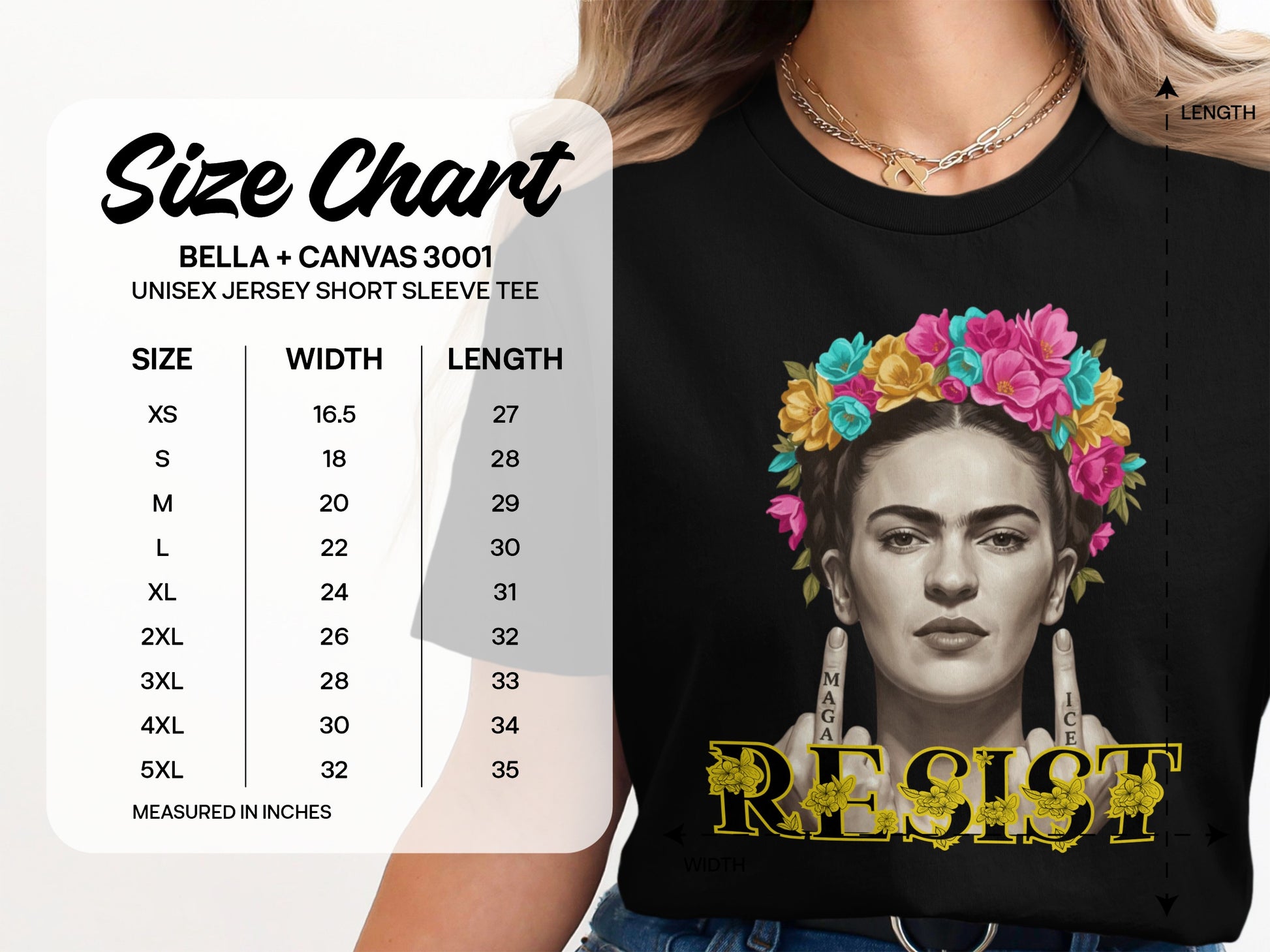 Frida Kahlo Resist Graphic Unisex Jersey Short Sleeve Tee