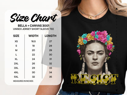 Frida Kahlo Resist Graphic Unisex Jersey Short Sleeve Tee