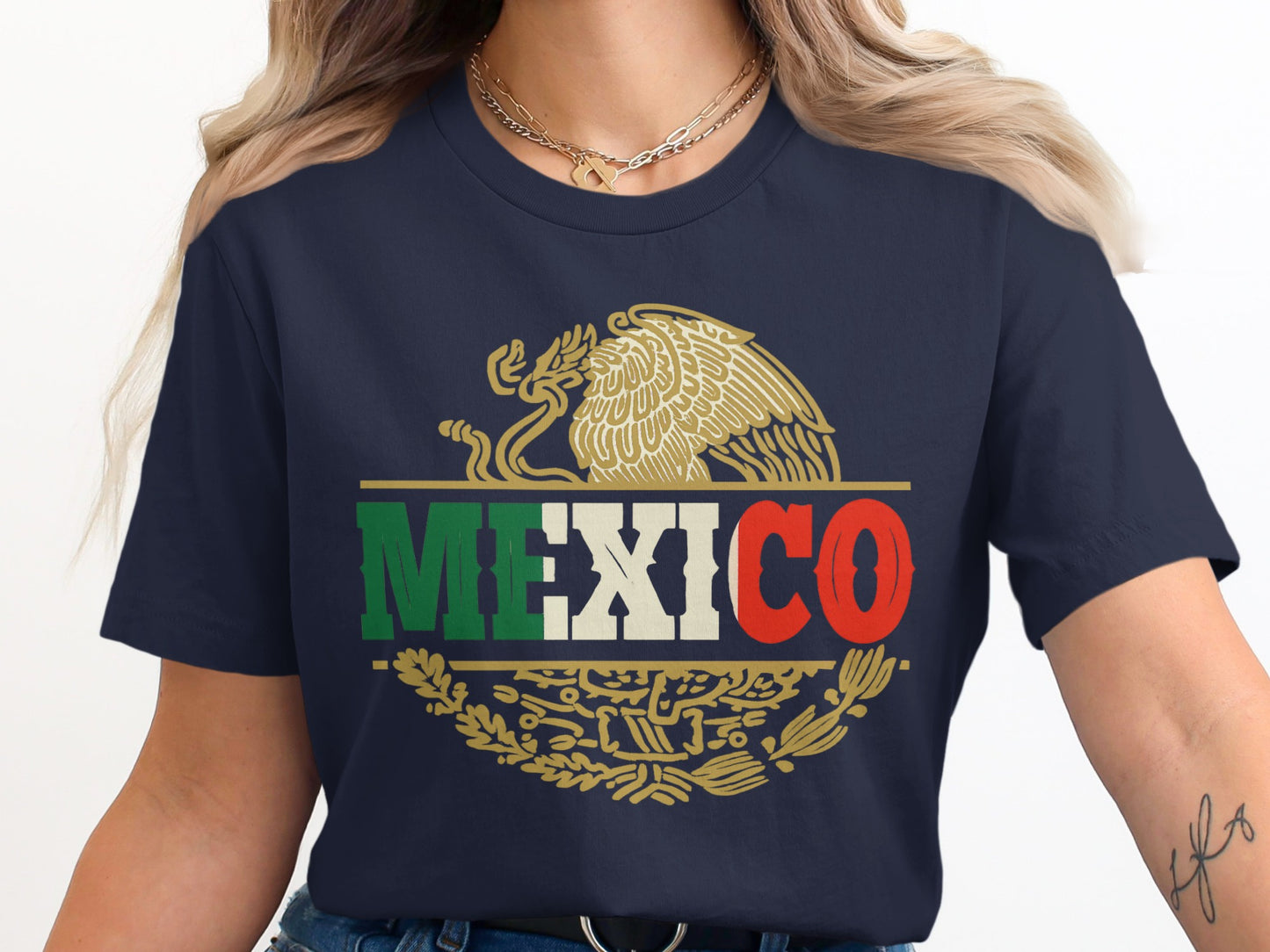 Mexican Flag Inspired Eagle Mexico T-Shirt product