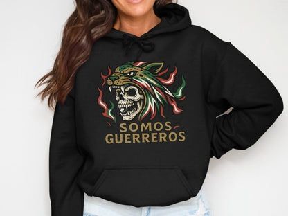 SOMOS GUERREROS Skeleton Animal Print Hooded product