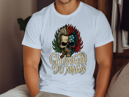 Unique Chinga Tu Maga Skull Graphic Artwork T-Shirt product