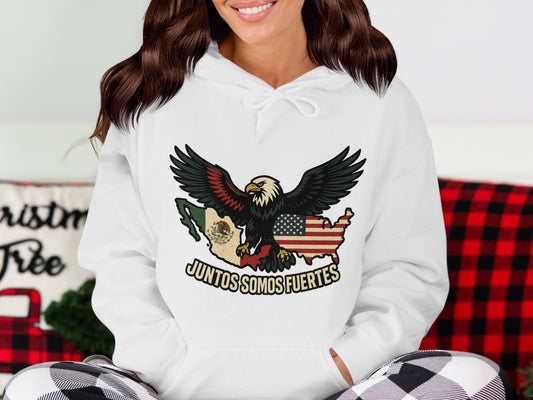Juntos Somos Fuertes Eagle Design Hoodie product type