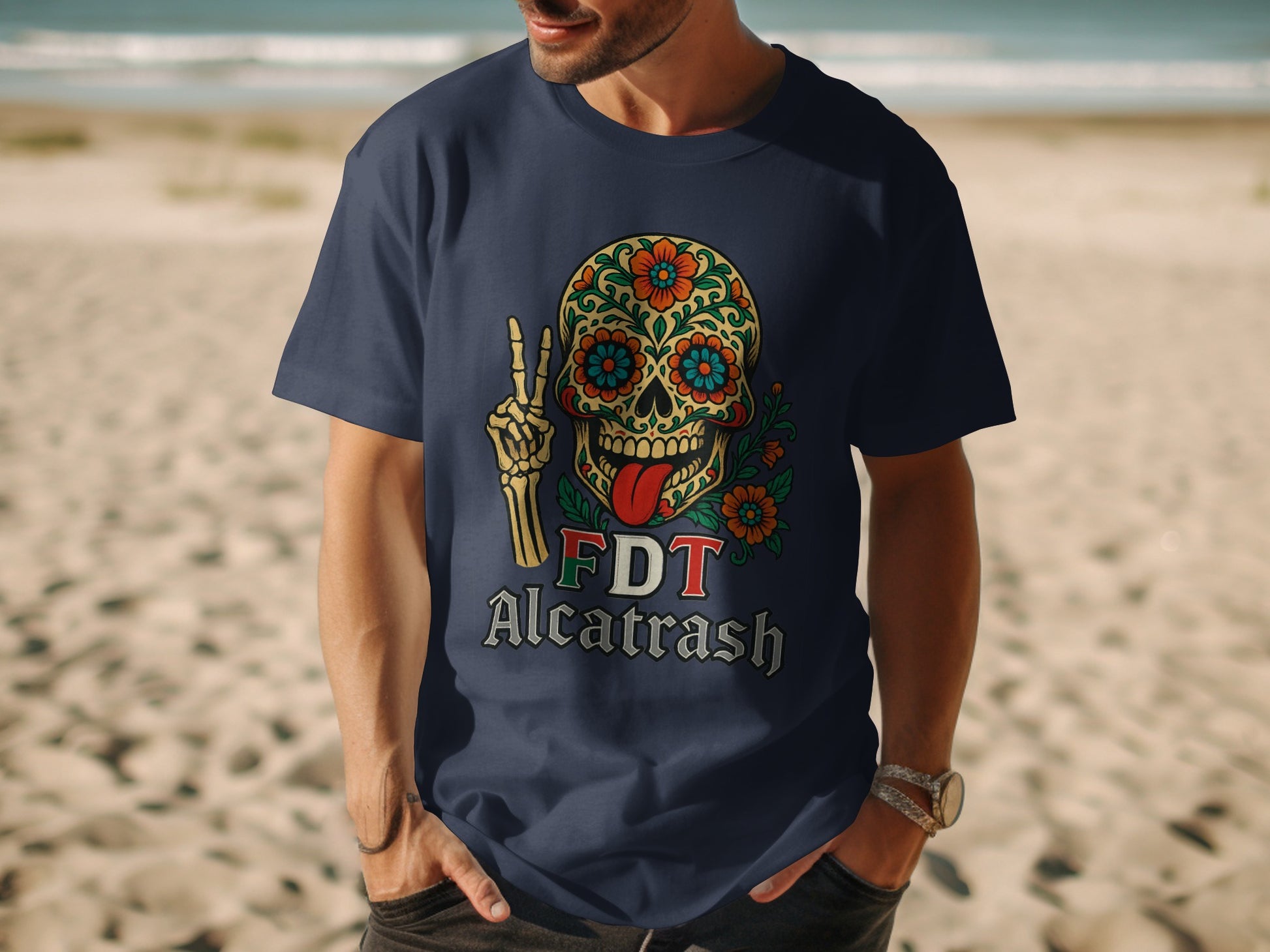 FDT Alcatrash Skull Graphic Tee Summer Apparel product