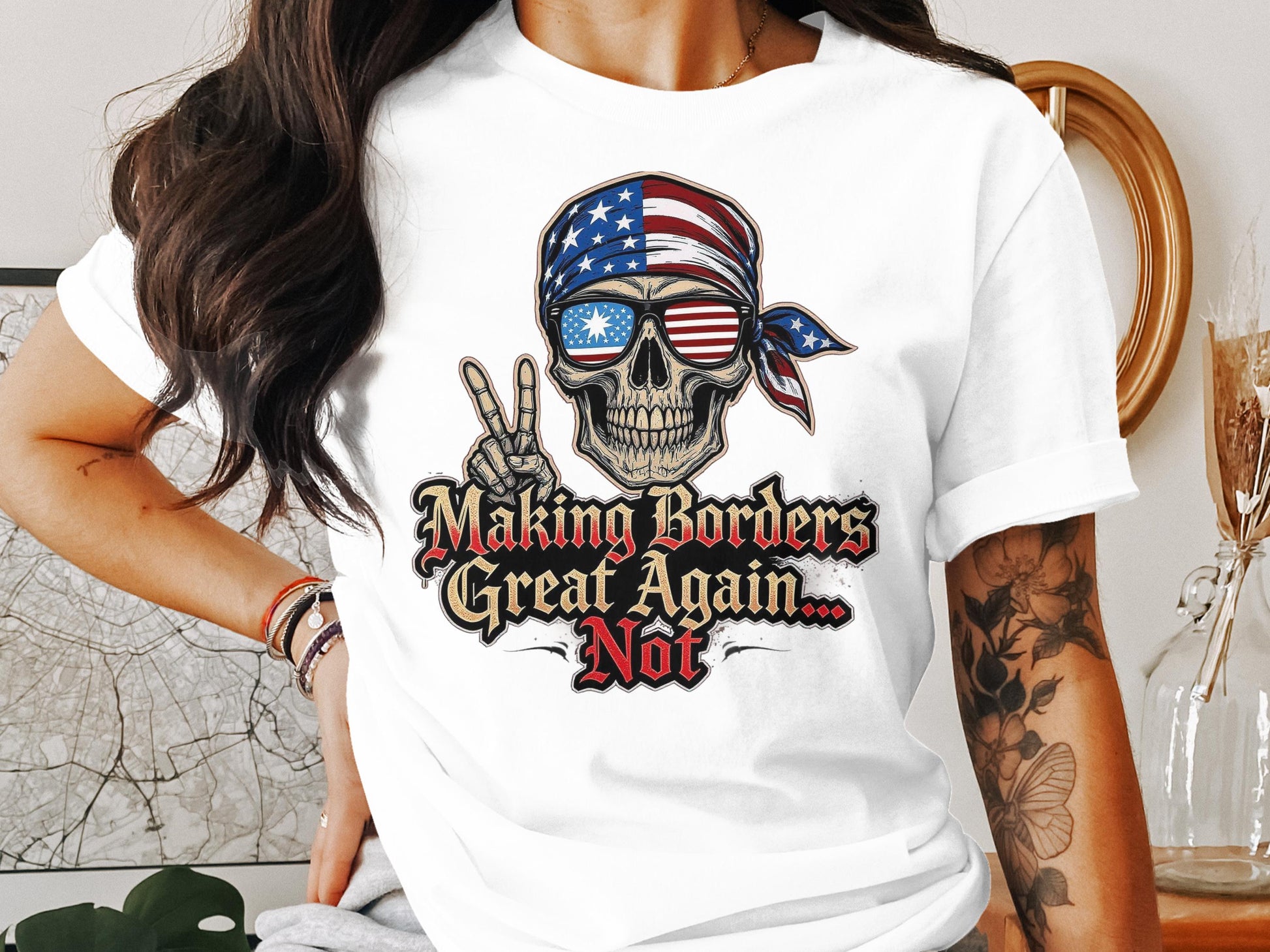 Making Borders Great Again Not Skull Shirt product