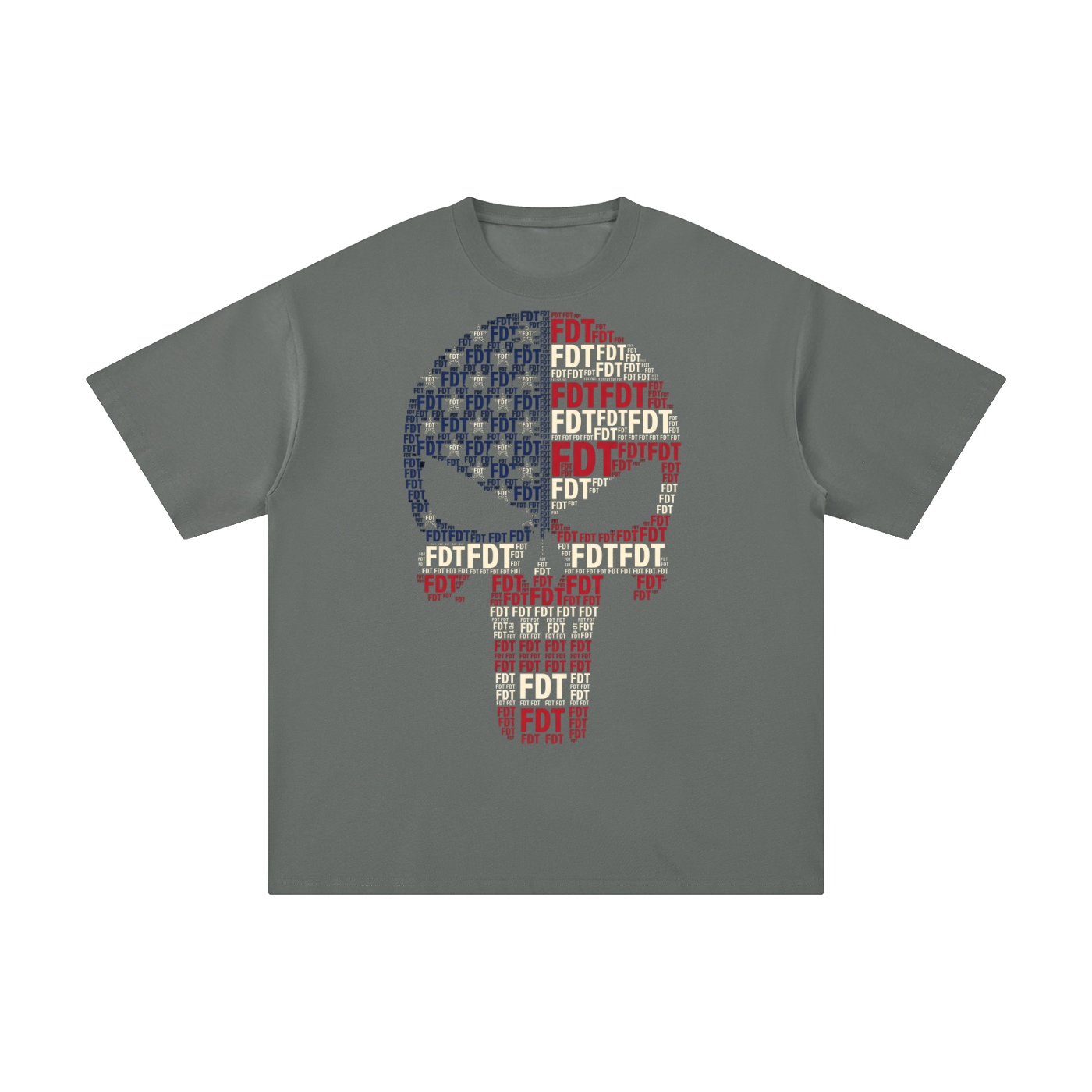 FDT Skull USA Flag Unisex Pure Cotton T-Shirt