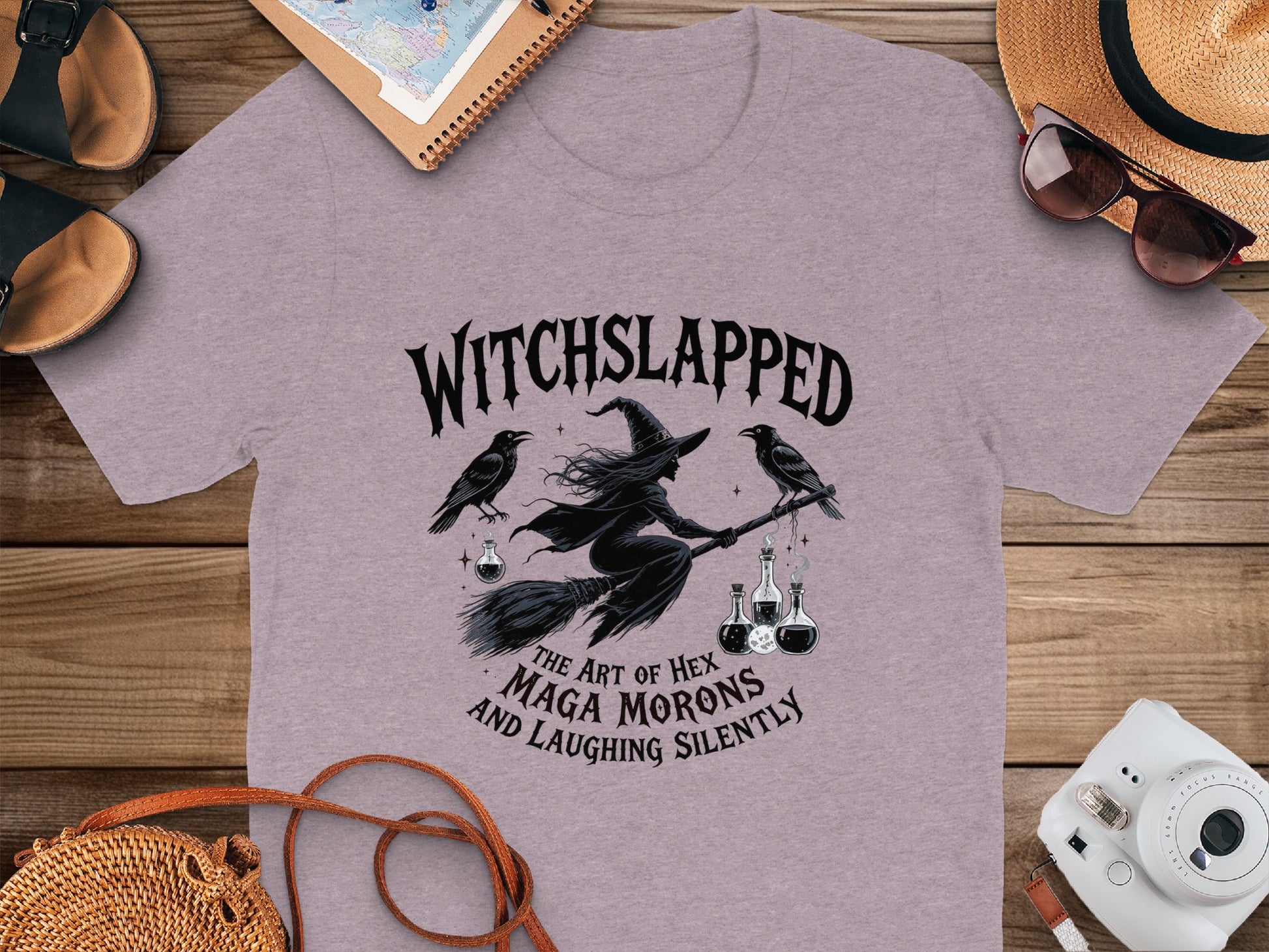 Witchslapped The Art of Hex MAGA Morons Funny T-shirt product