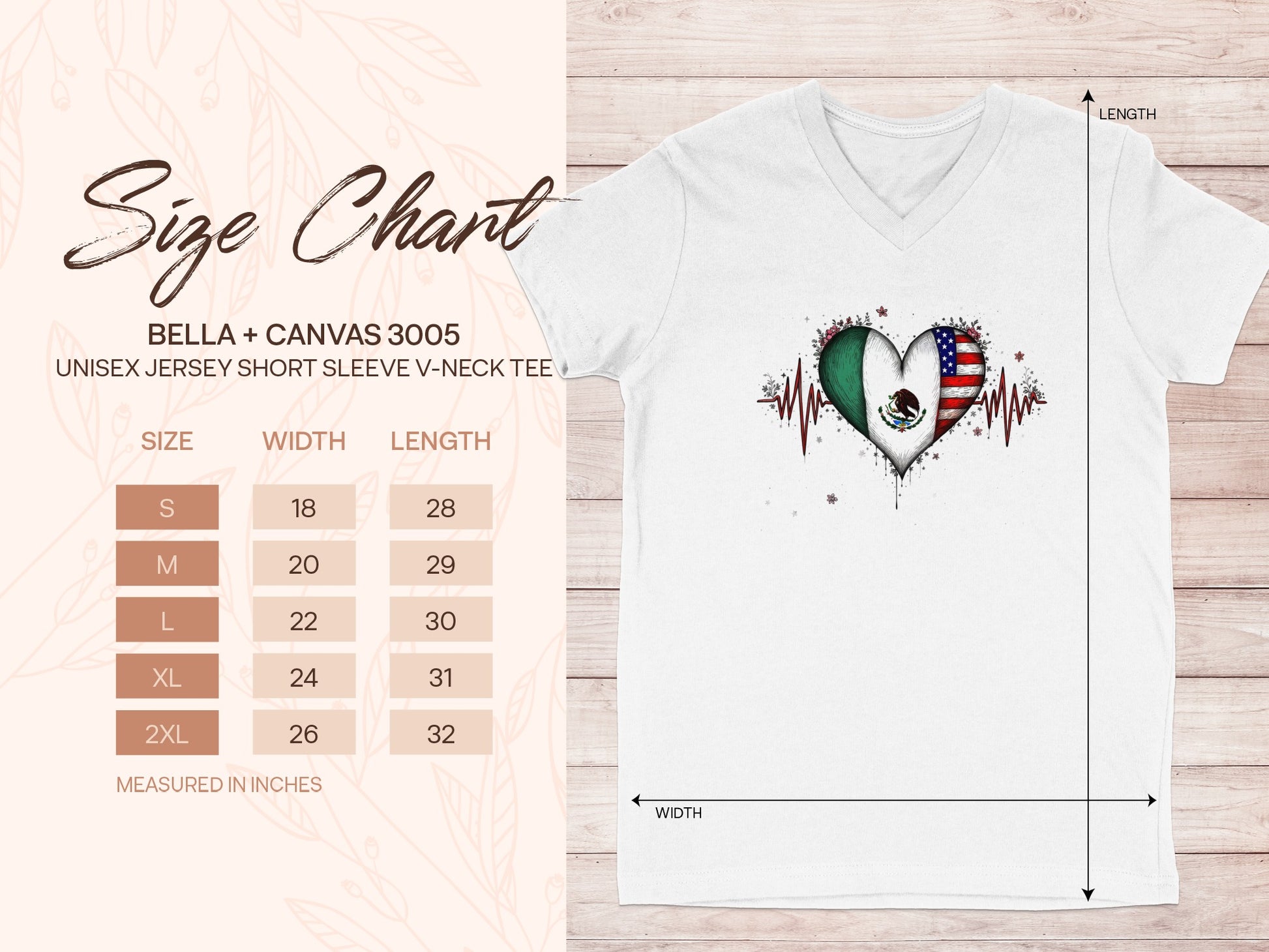 Heartbeat American and Mexican Flag T-Shirt product