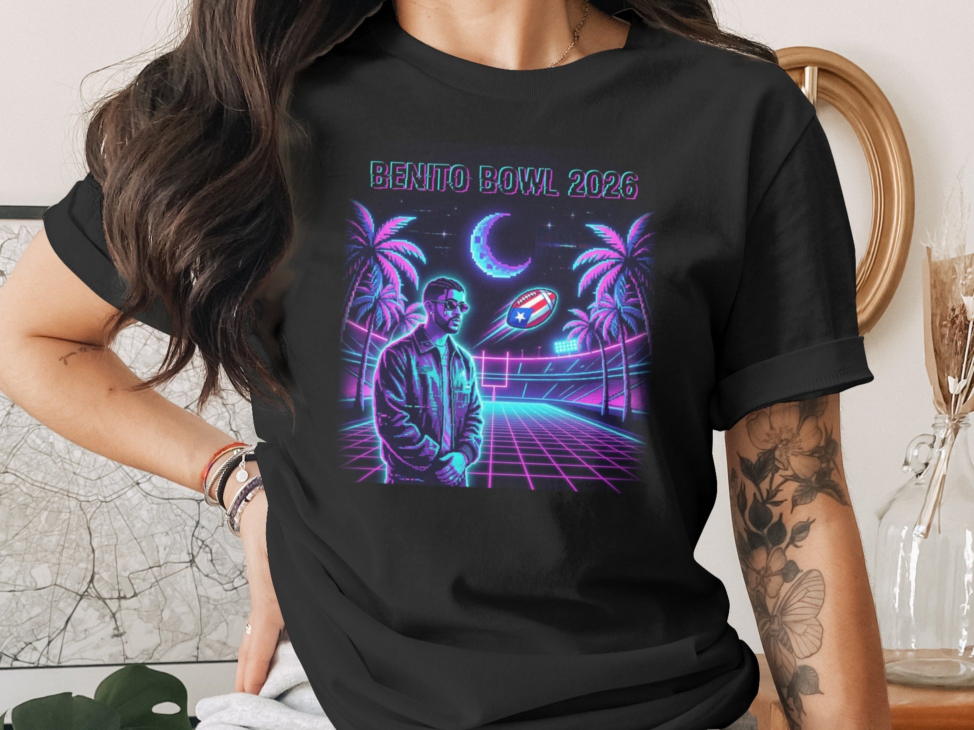 Retro Futuristic Style Bento Bowl 2026 T-Shirt