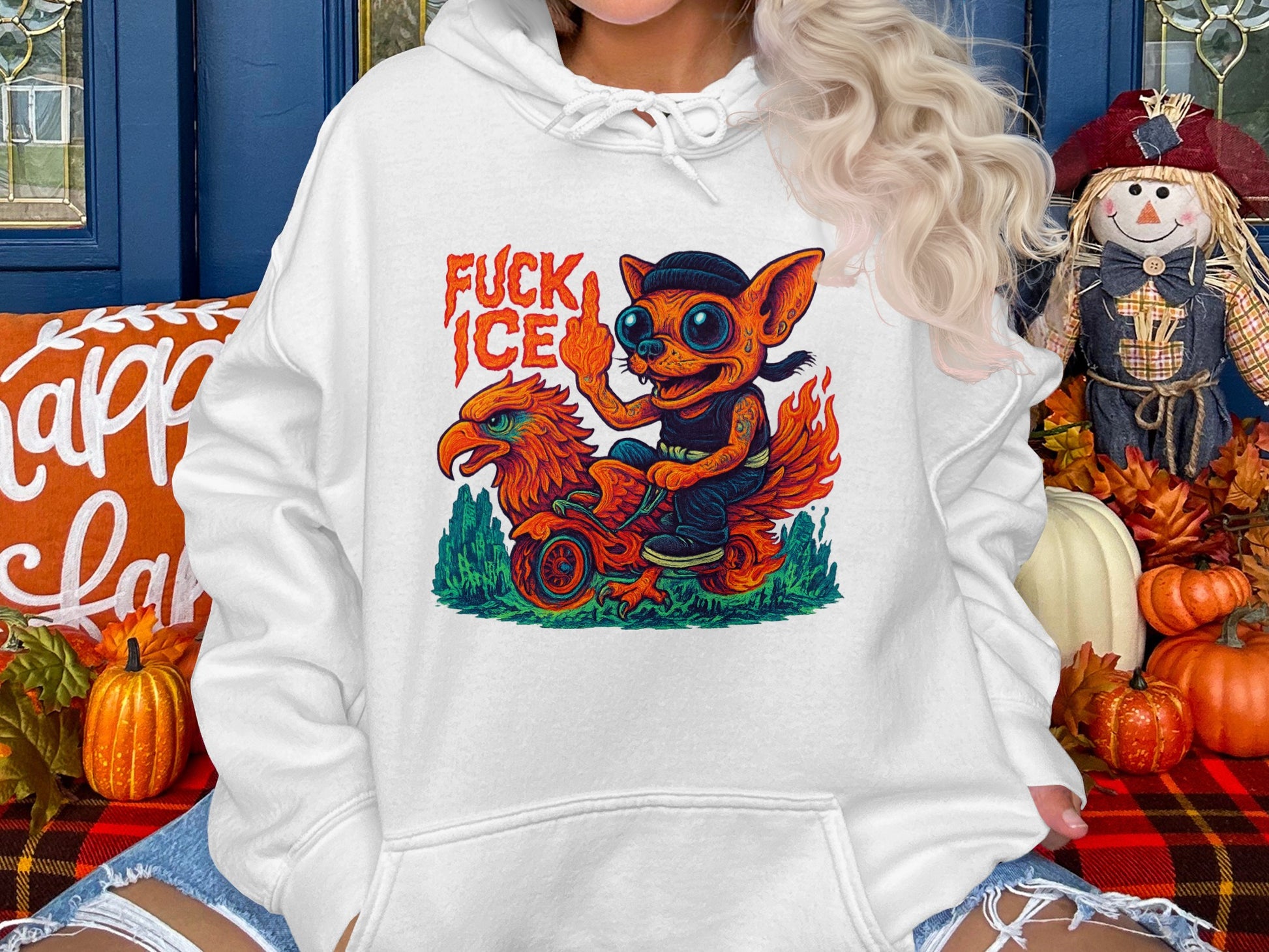 Funny Chihuahua Peace Motorbike Art Hoodie product
