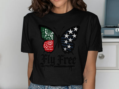 Fly Free Butterfly Design T-shirt product type