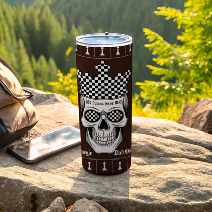 Custom Chess Skull Design Insulated Tumbler product