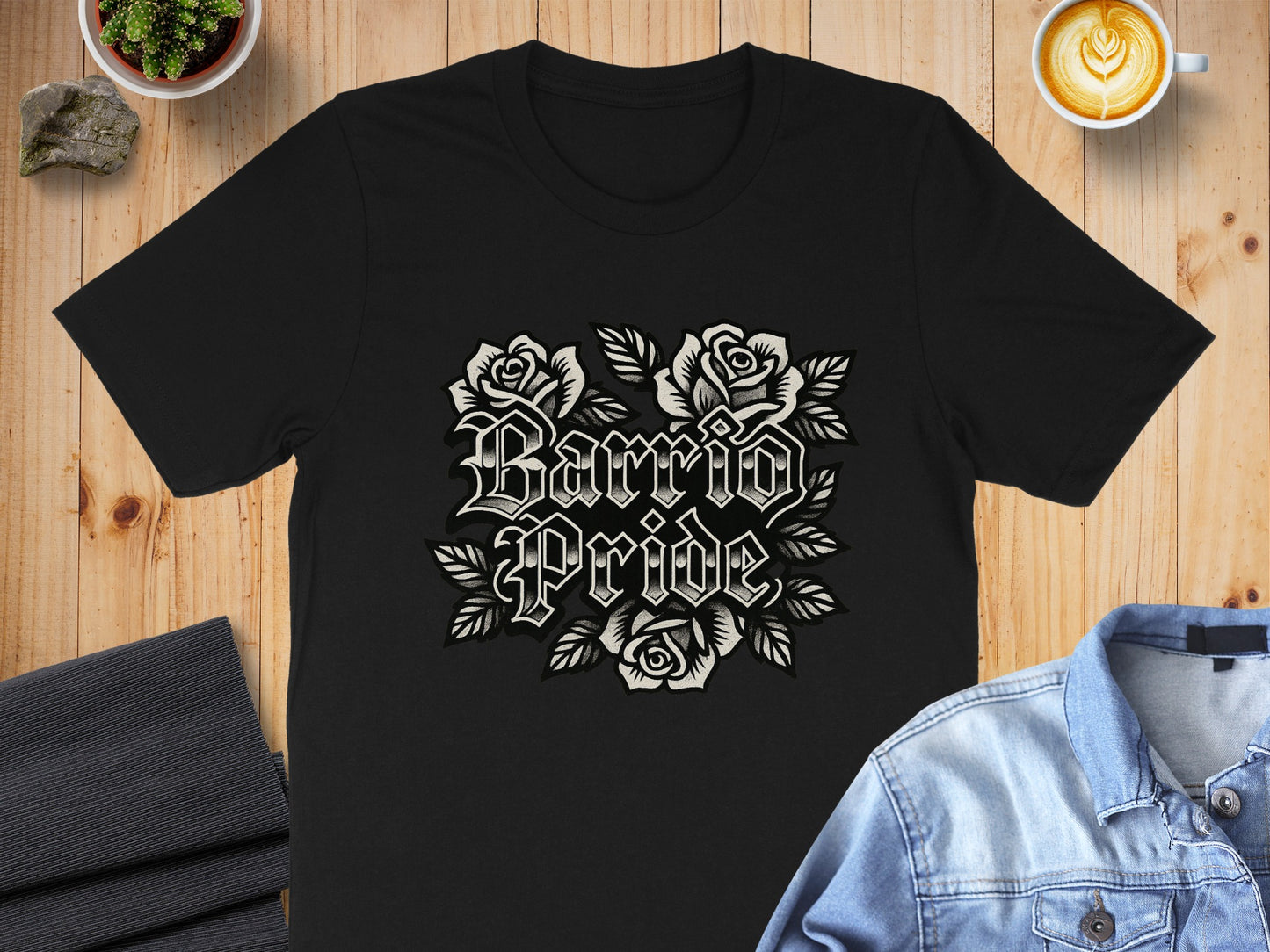 Barrio Pride Graphic T-shirt with Rose Design product