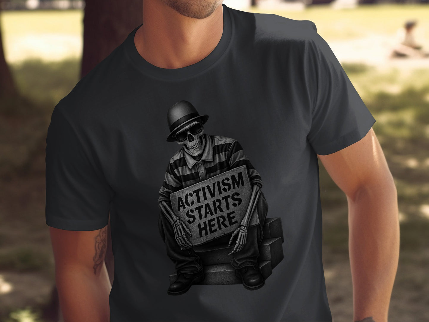 Activism Starts Here Skeleton Graphic T-shirt product