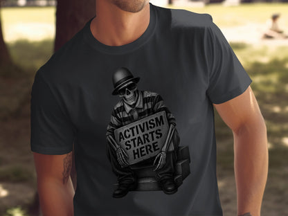 Activism Starts Here Skeleton Graphic T-shirt product