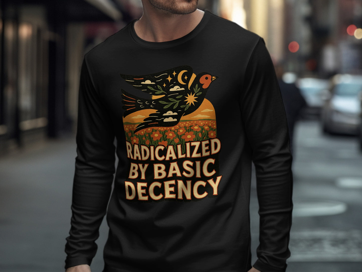 Radicalized by Basic Decency Graphic Long Sleeve