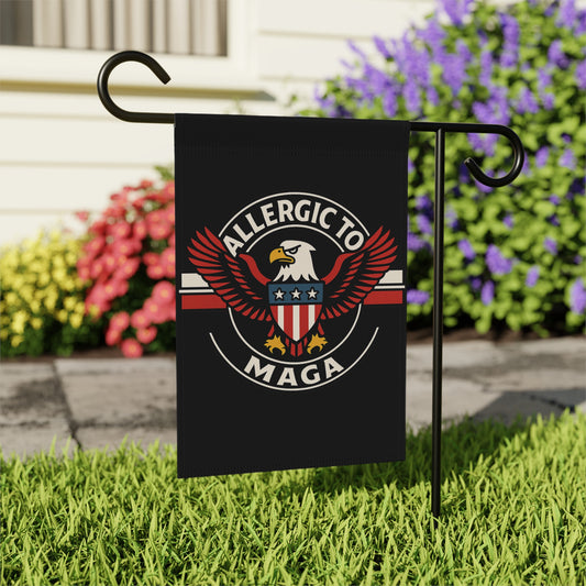 Allergic To MAGA Patriotic Eagle Yard Flag