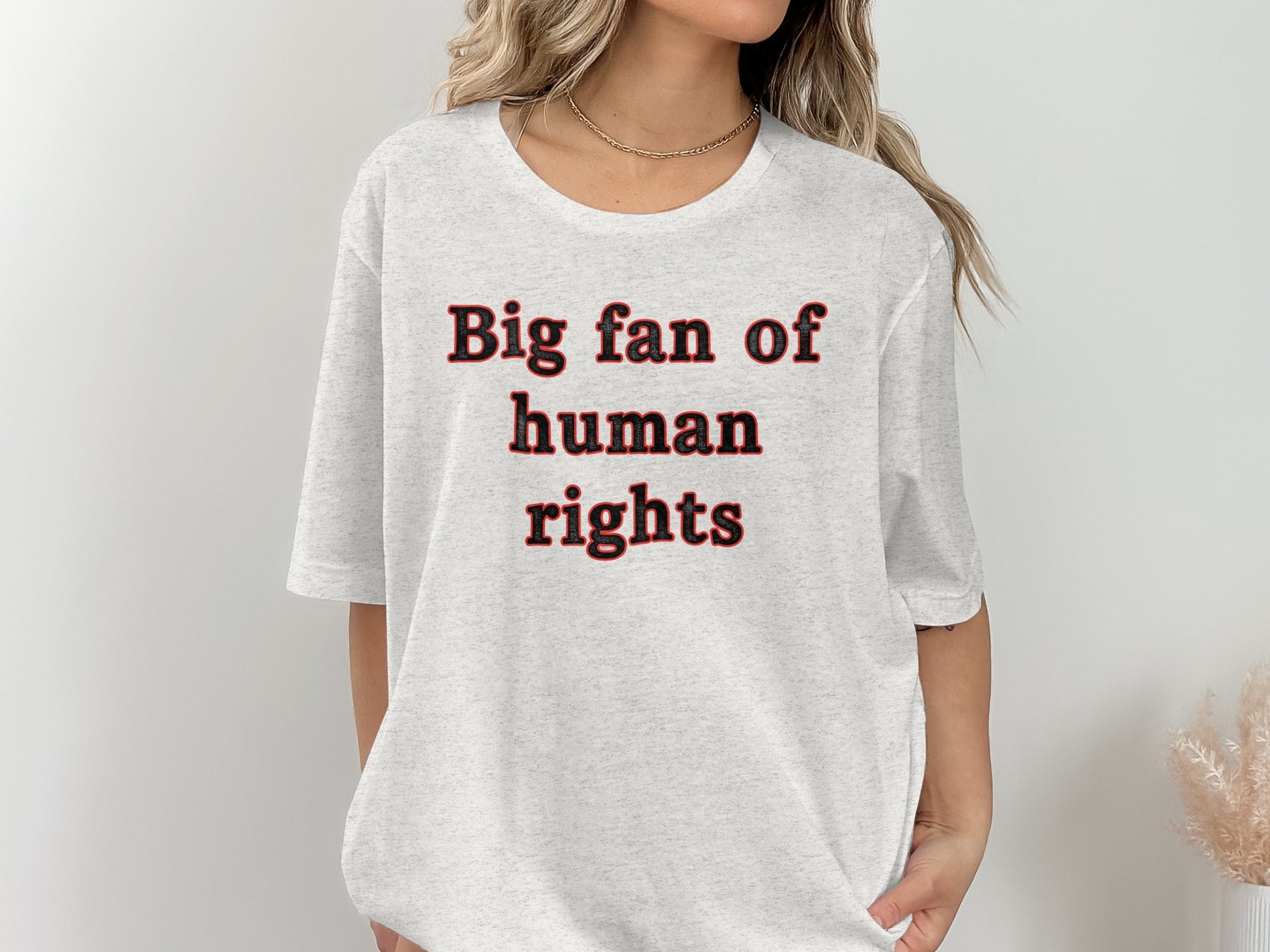 Big fan of human rights print shirt product