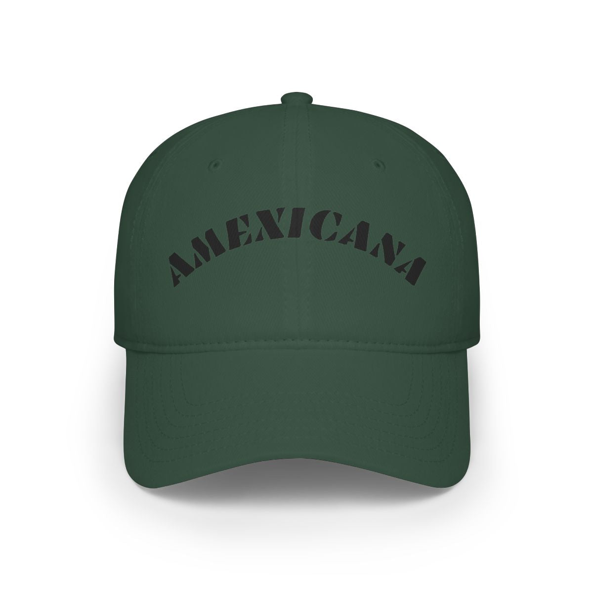 AMEXICANA Text Printed Dark Green Hat