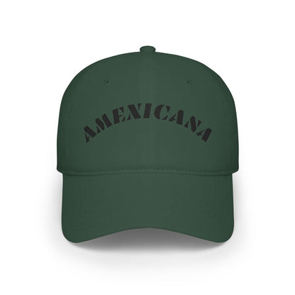 AMEXICANA Text Printed Dark Green Hat