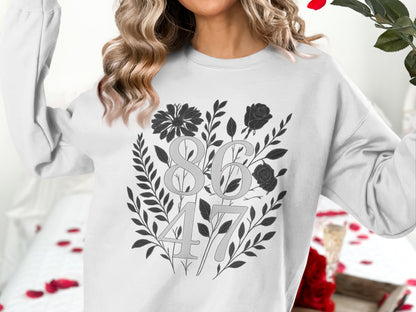 Floral 86 47 Print Design Women's Sweatshirt product