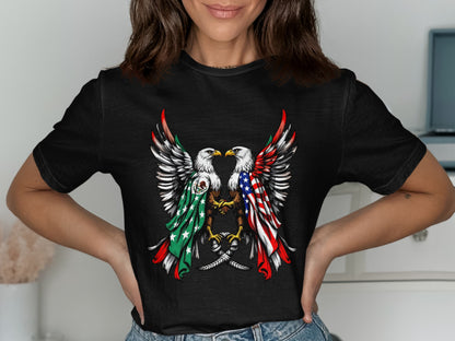 Bicolor Eagle Design Graphic Tee product
