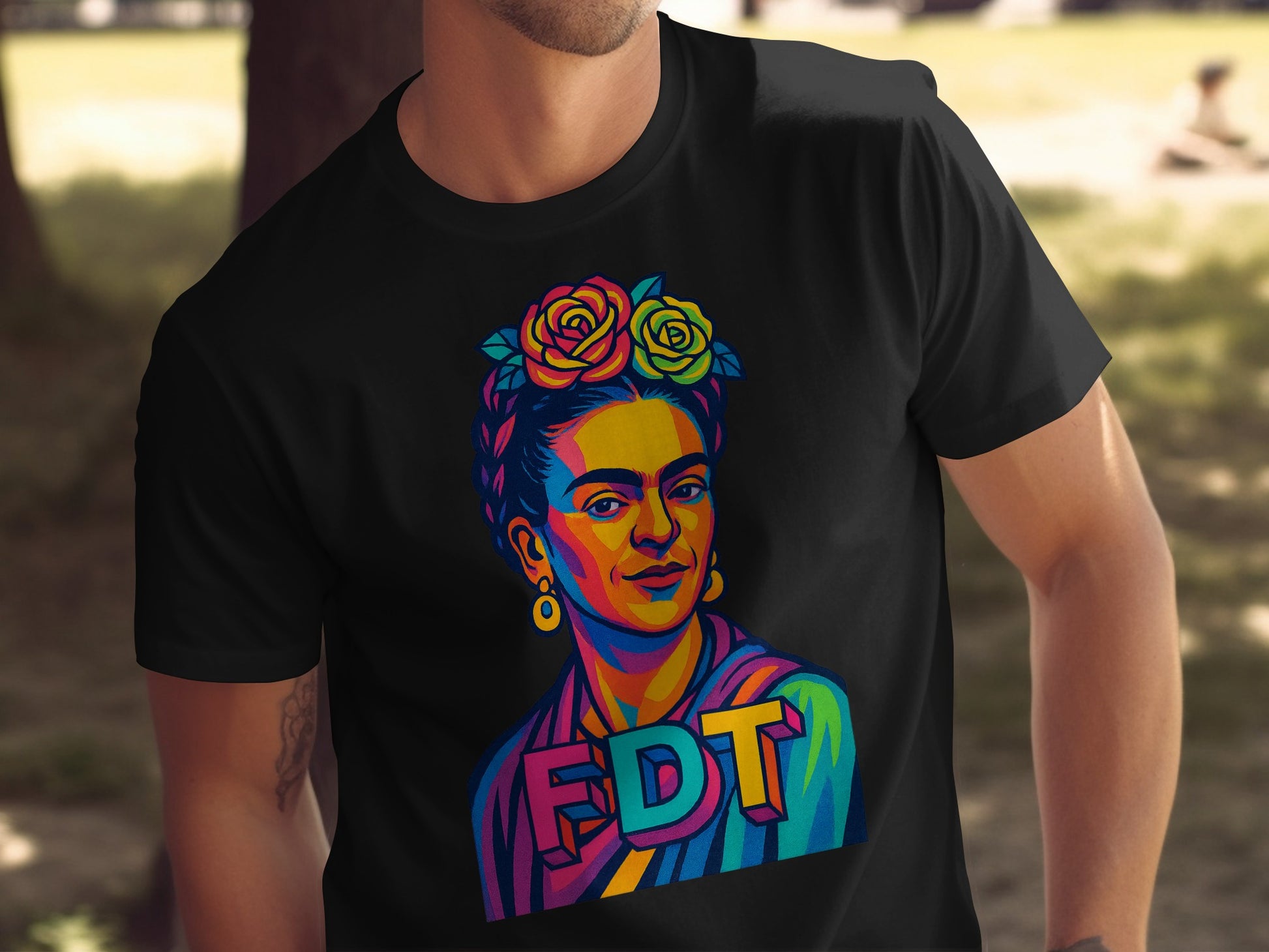 Colorful Frida Kahlo Graphic Design T-Shirt product