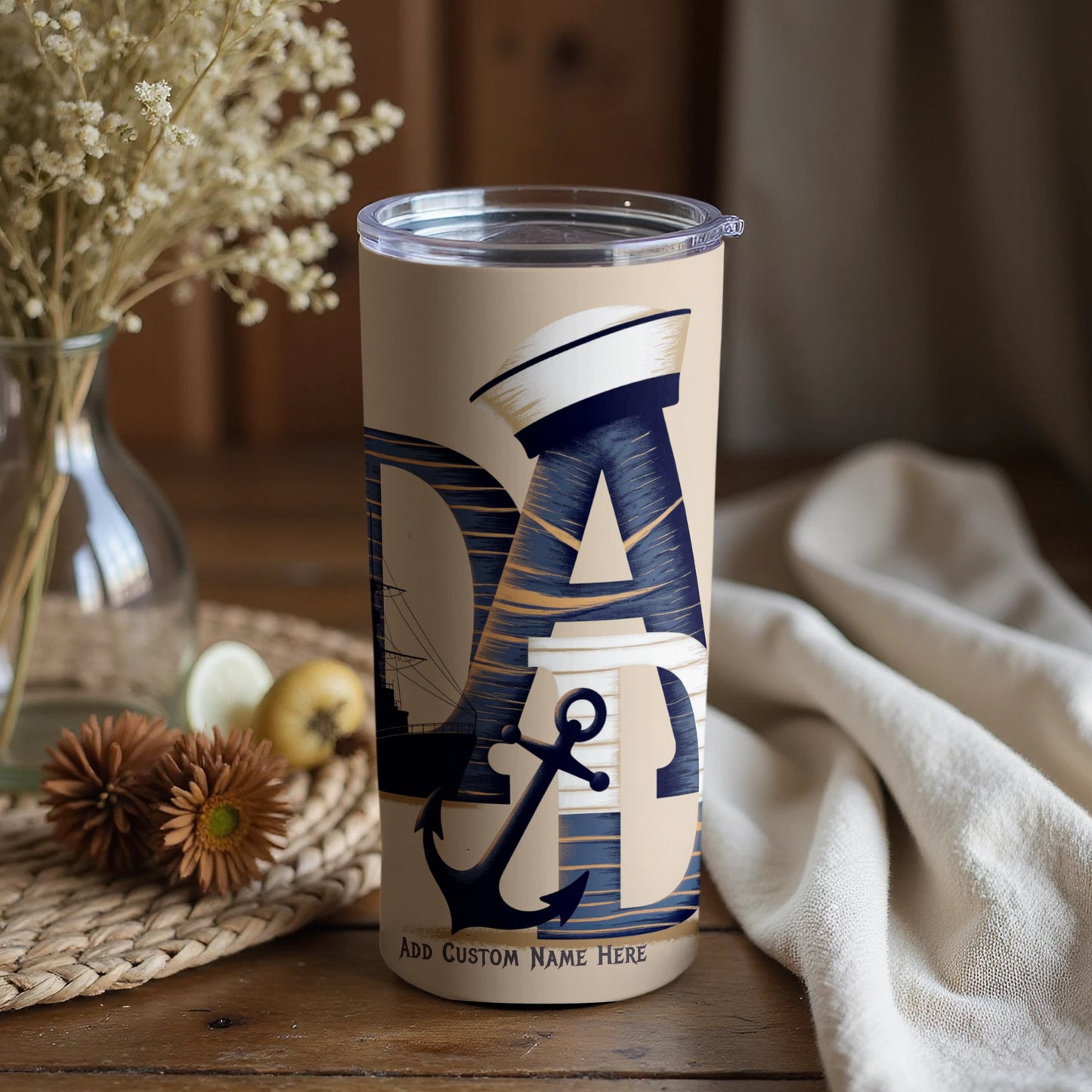 Personalized Nautical Themed Dad Tumbler product type