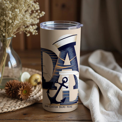 Personalized Nautical Themed Dad Tumbler product type
