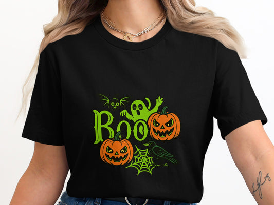 Halloween Boo Ghost Pumpkin Anti Trump Graphic T-Shirts