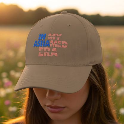 In My Ashamed Era Text on Khaki Hat product