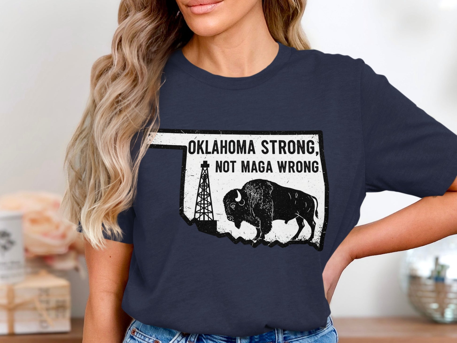 Oklahoma Strong Not MAGA Wrong Graphic T-Shirt product