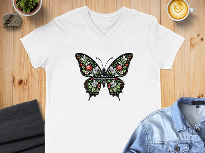 Soy Mexicana Butterfly Flower Print Shirt product type