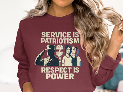 Service Is Patriotism Respect Is Power product type