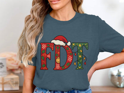Festive Christmas FDT Santa Hat T-shirt