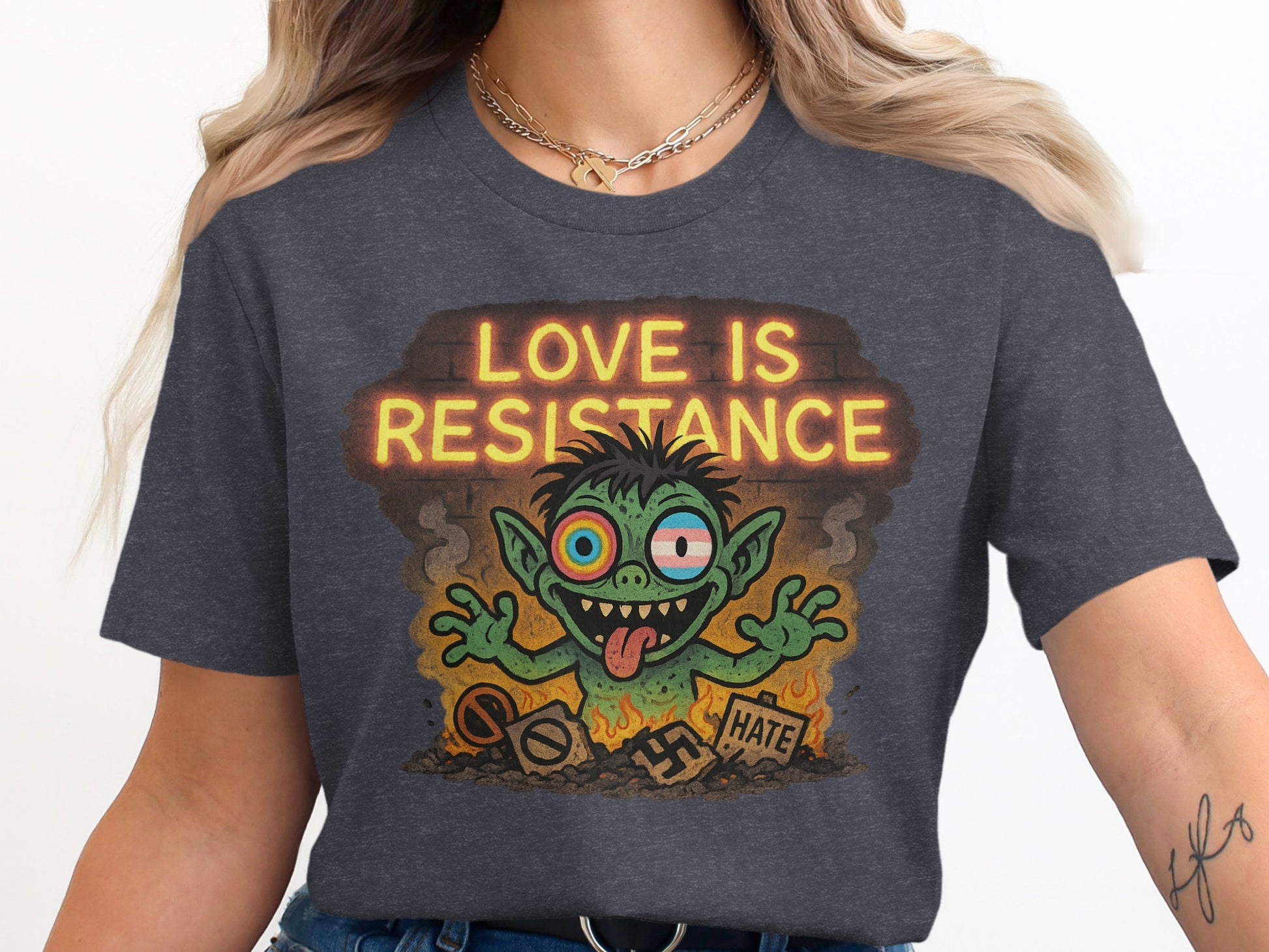Love Is Resistance Art Graphic Tee product