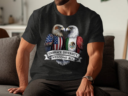 Embrace Diversity Welcome All Eagles Graphic Shirt Product