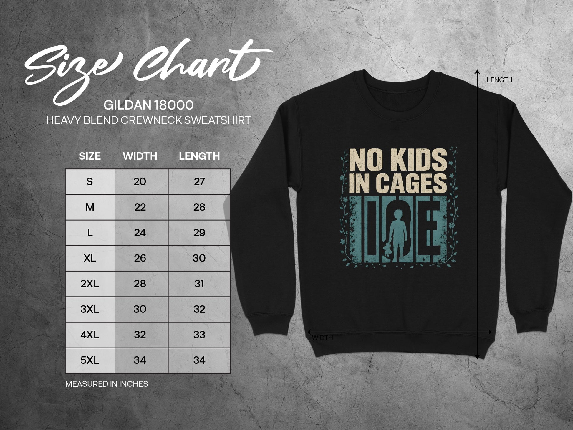 No Kids In Cages Heavy Blend Crewneck Sweatshirt product