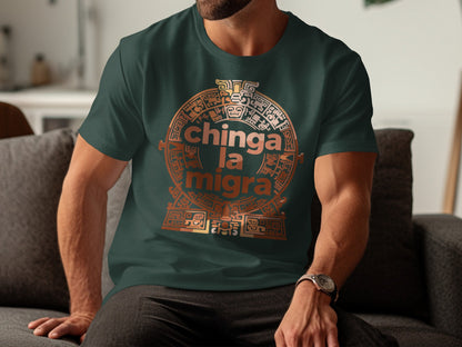 Mayan Inspired 'Chinga La Migra' Graphic T-Shirt product